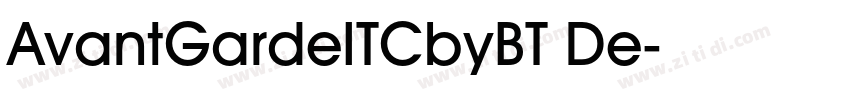AvantGardeITCbyBT De字体转换
